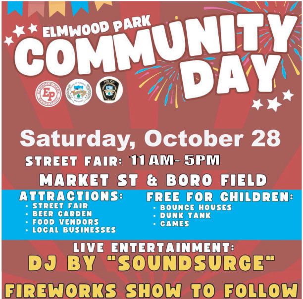 Elmwood Park Fair w/Fire WorksFood Truck AppOct