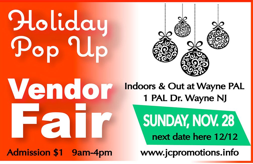 Wayne PAL Holiday Pop Up Vendor FairNovember